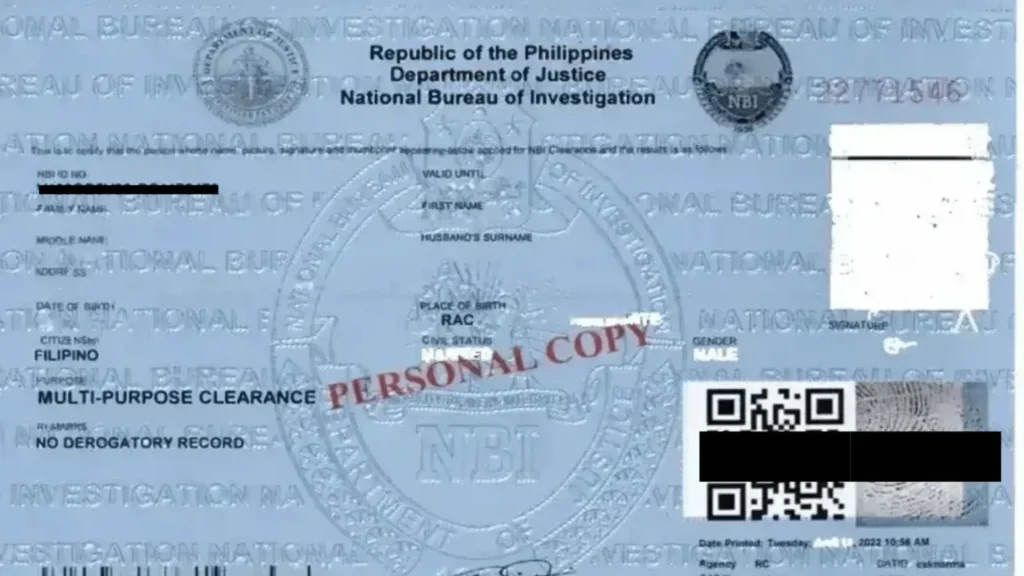 Homepage 1 NBI Clearance certificate